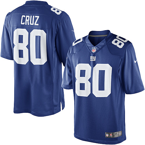 Men's Limited Victor Cruz Nike Jersey Royal Blue Home - #80 NFL New York Giants